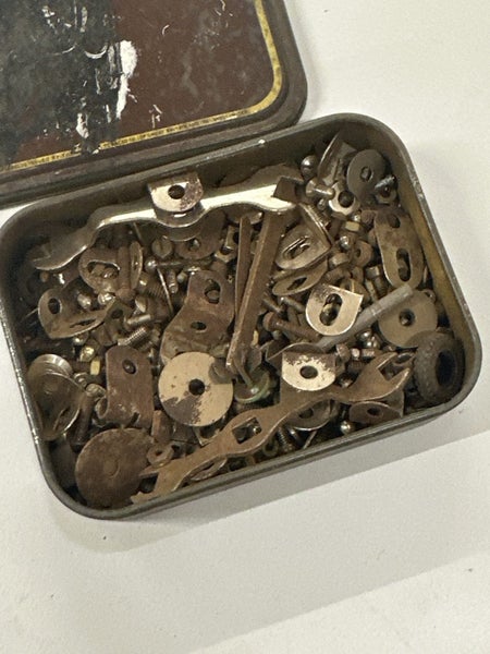Meccano Nuts & Bolts & Small Items in Tobacco Tin Carousel 2
