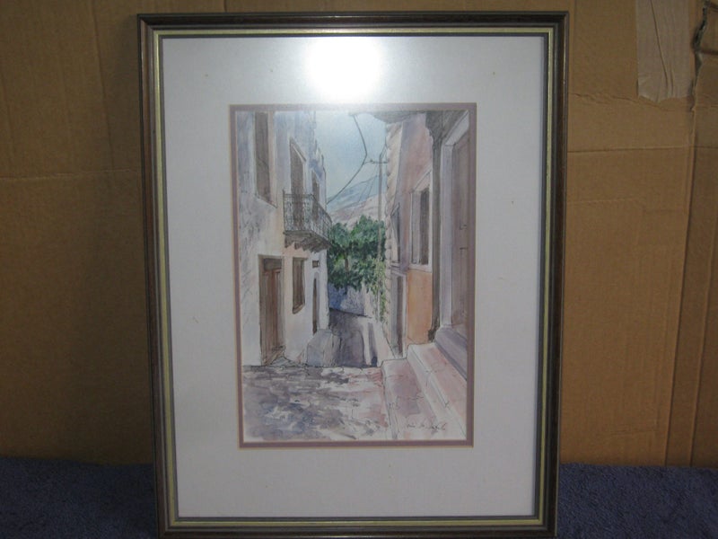 Doris Dutch - Alleyway On The Hill - Pen and wash original artwork62863242433283111