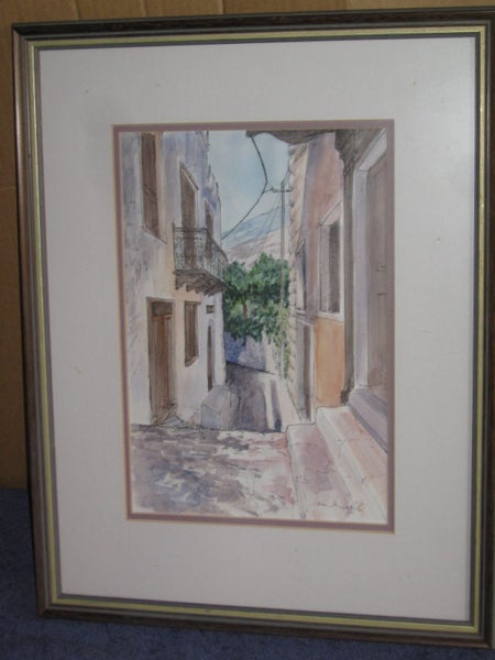 Doris Dutch - Alleyway On The Hill - Pen and wash original artwork62863242433283114