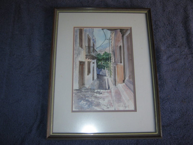 Doris Dutch - Alleyway On The Hill - Pen and wash original artwork62863242433283112