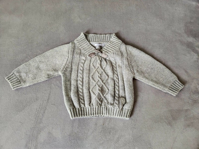 Light Grey Tutto Piccolo 75% Cotton Jumper 6-9 Months62864734118913110