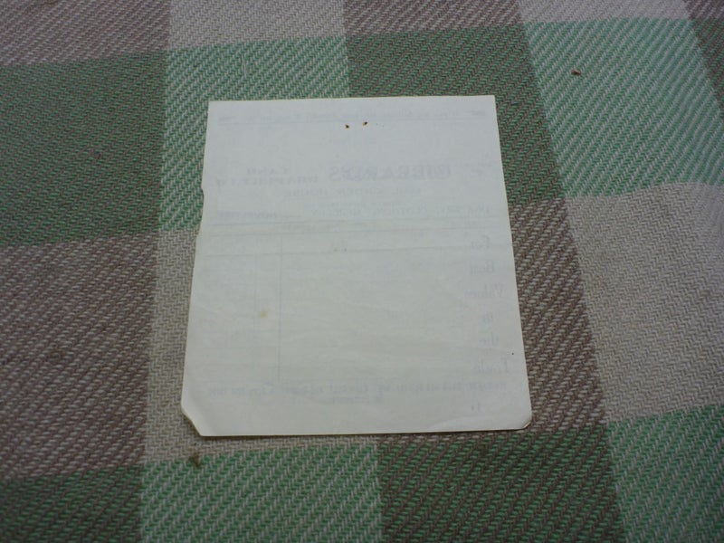 Awesome Old NZ Receipt Document 1930s Gibbards Westport New Zealand Carousel 2