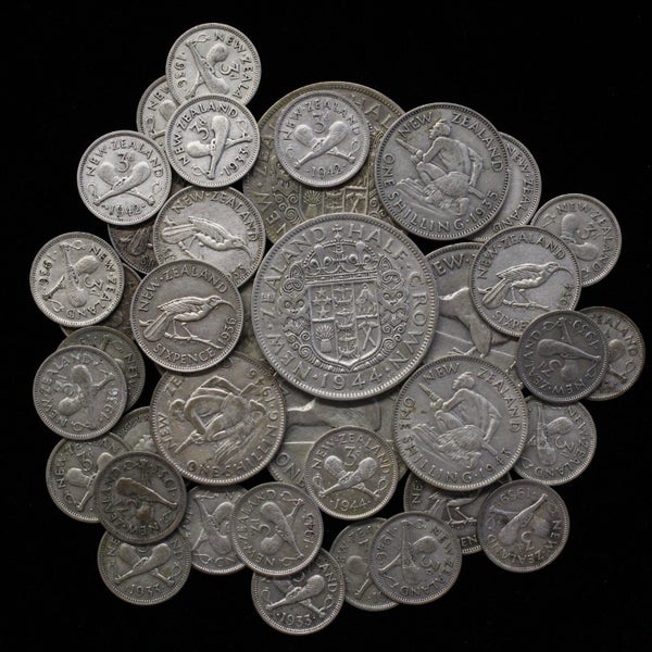 NZ SILVER COLLECTION - 2 OZ OF SILVER. $1 RESERVE! Carousel 1