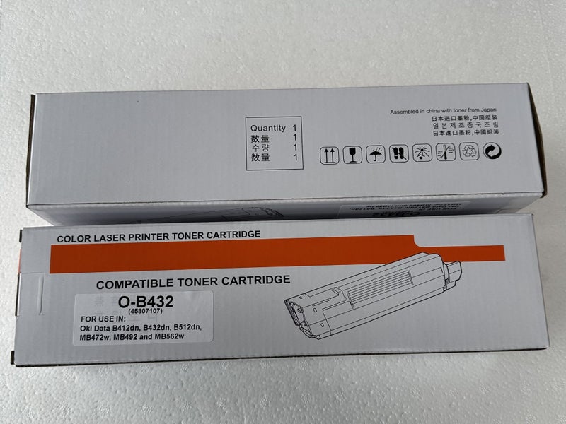 Premium Black Toner 12K for Oki B432 B412 B512DN MB472 MB492 MB562 Carousel 1