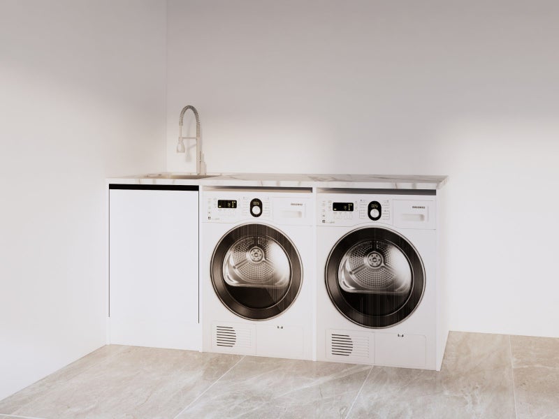 1860mm Laundry with Engineering Stone Top Carousel 1