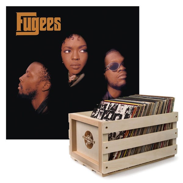 Crosley Record Storage Crate Fugees The Score Vinyl Album Bundle Carousel 1