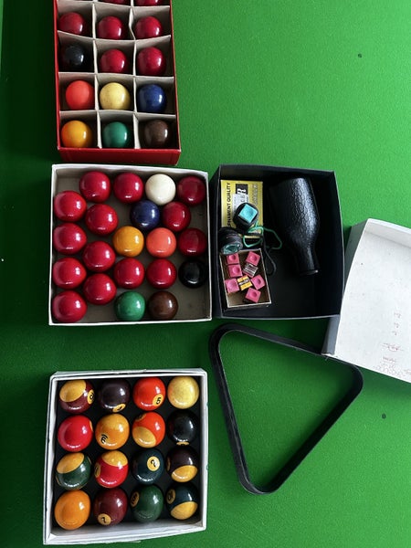 Vintage ¾ Size Snooker Table – Refelted + Full Accessories – $2000 ONO62863863176450114