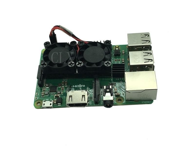Raspberry Pi 3 Model B Plus Dual Fan Heatsink Cooling Module For Pi3 B / NESPi Carousel 1