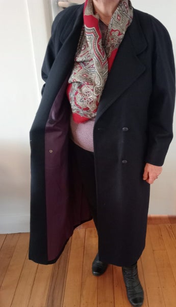 Selfridges Wool Navy Coat Size 1662863243987715112