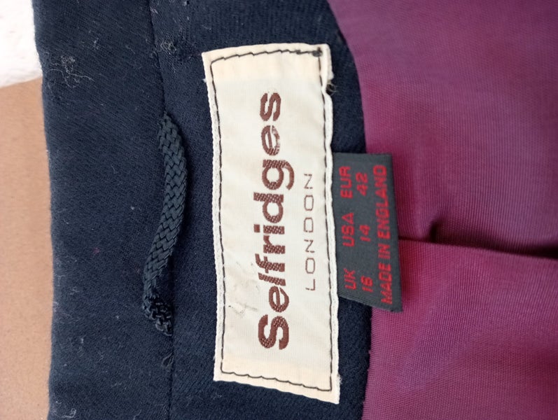 Selfridges Wool Navy Coat Size 1662863243987715113