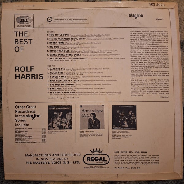 Rolf Harris – The Best Of Rolf Harris (NZ Pressing) Carousel 2