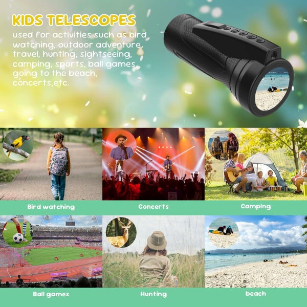 Digital Telescopes for Kids,Digital Monocular with Self-Timer,STEM Telescope For Carousel 1