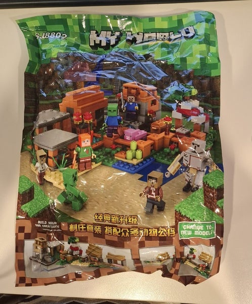 $1R:Lego-like My World Village House 3688pcs + Iron Golem Minecraft Building Set Carousel 5
