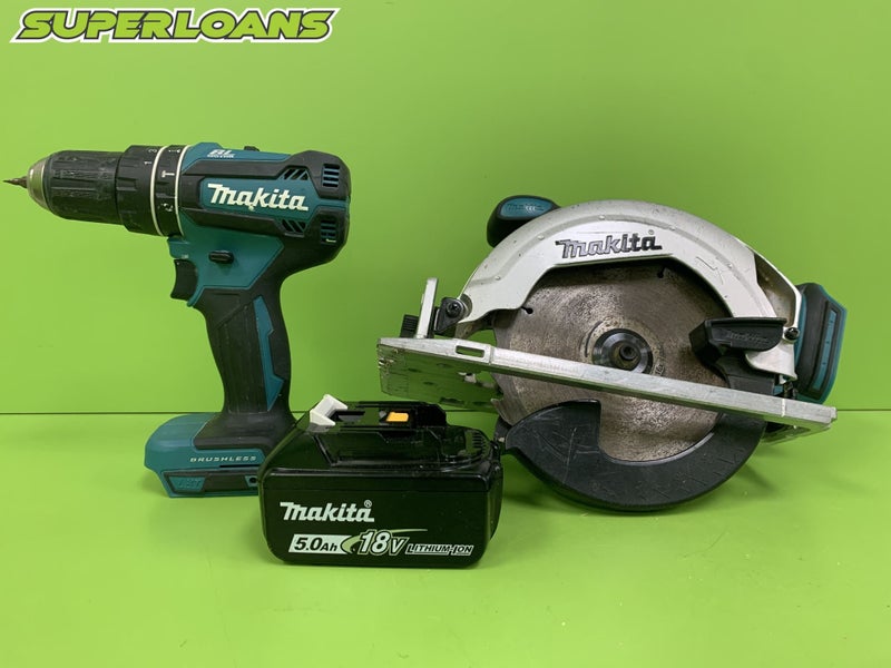 ** MAKITA HAMMER DRILL + MAKITA CIRCULAR SAW + 5.OAH 18V BATTERY ** Carousel 1