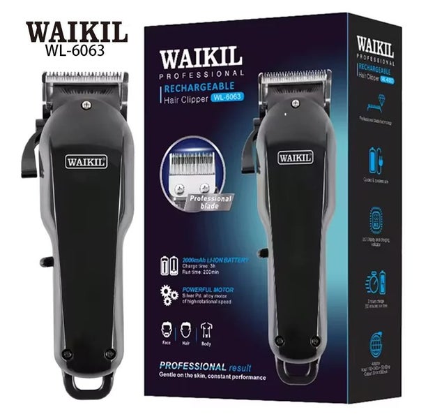 WAIKIL High-Power Hair Clipper Rechargeable Barber Trimmer Carousel 7