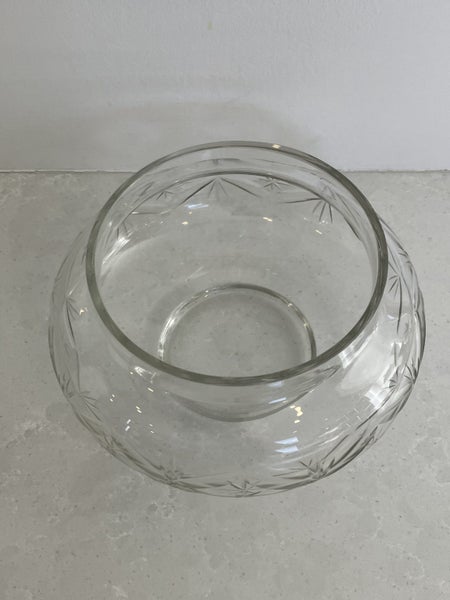 Large vintage powder bowl/vanity jar with silver plate lid62949053878147112