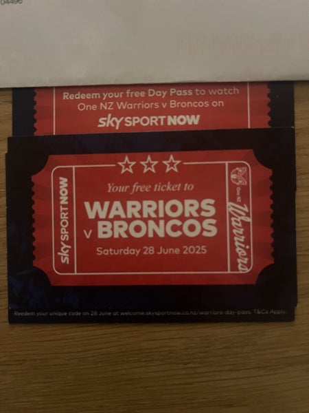 SKY SPORT $30 DAY PASS WARRIORS VS BRONCOS SAT 28 JUNE sky tv now Carousel 1