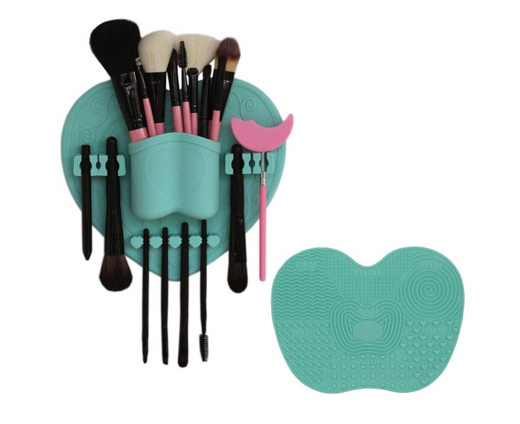 Silicone Makeup Brush Organizer, Brush Holder for Air Drying, Easy to Mount t Carousel 1
