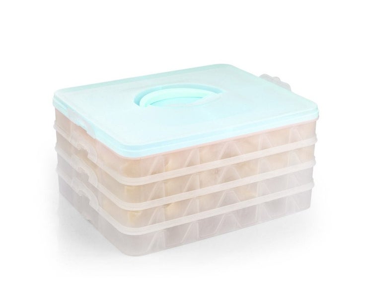 Refrigerator Fresh-keeping Plastic Storage Case Four Layers Portable Dumpling Carousel 4