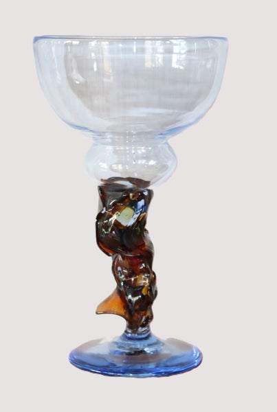 NZ Studio Art Glass Random Strapped Goblets Ruth Allen 199562863873157379114