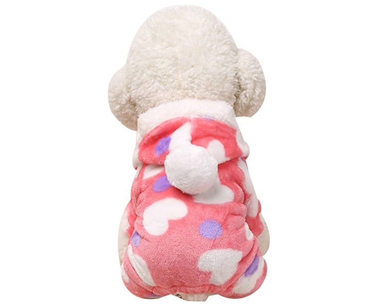 Pet's heart four leg clothes Dog's warm cotton clothes Pet's clothes Pet's co Carousel 1