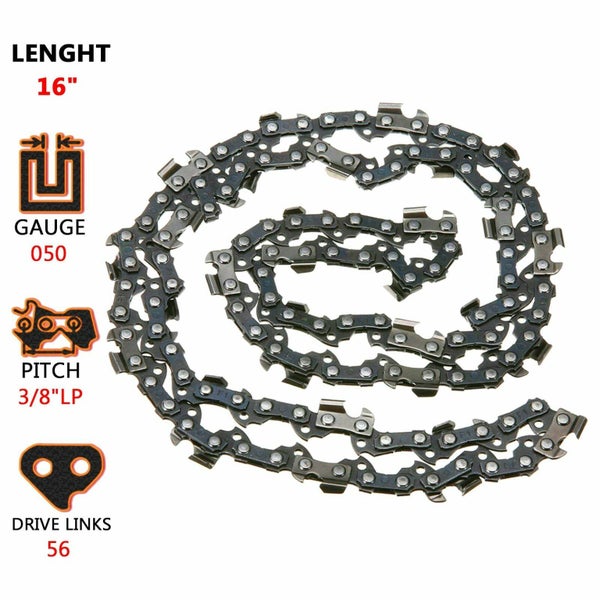 16'' Chainsaw Chain Blade Saw Replace Semi Chisel Carousel 1