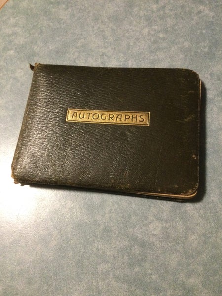 FABULOUS ANTIQUE AUTOGRAPH ALBUM 1910 WITH ILLUSTRATIONS Carousel 1
