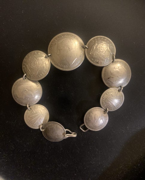 A SUPER AUSTRALIAN SILVER COIN BRACELET Carousel 1