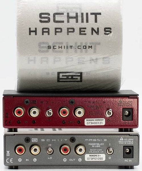 SCHIIT Magni 3 (Heresy) -headphone amp and preamplifier with NZ PSU & PYST RCAs Carousel 1