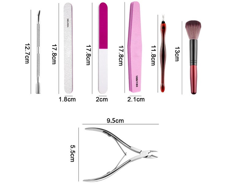 Premium Cuticle Nippers Pusher Manicure Tools Set, Ingrown Toenail File, Cuti Carousel 2