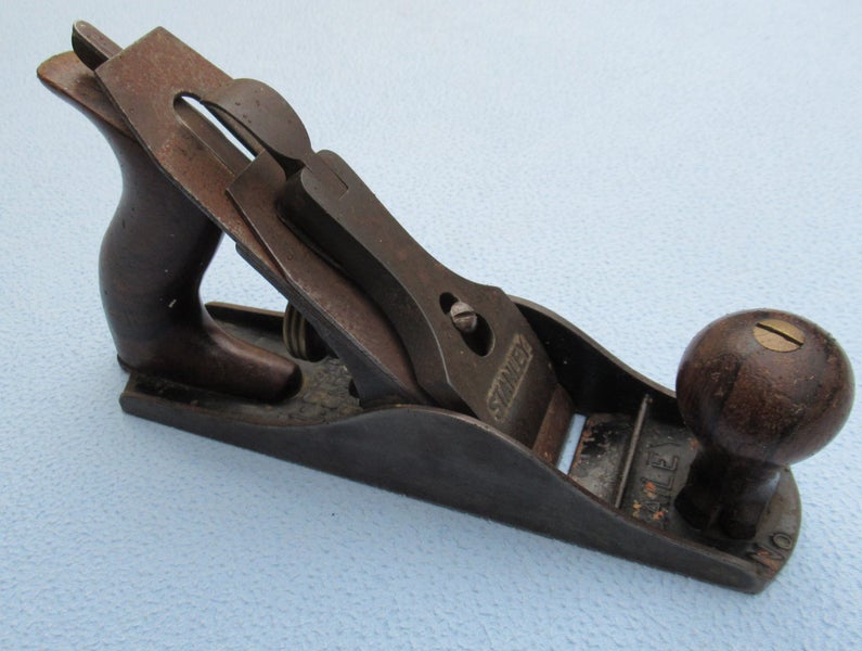 Antique heavy little Stanley No 3 wood plane Carousel 1