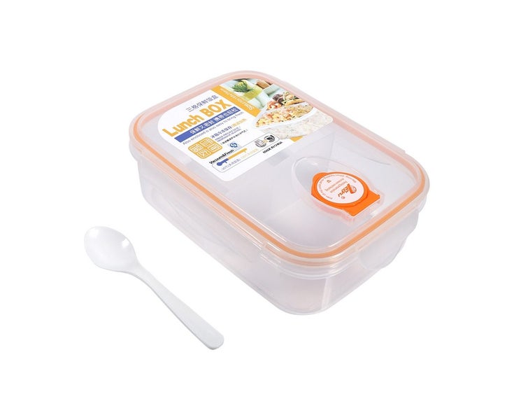 Plastic Food Storage Box Case kitchen Clip Airtight Container (2-Grid M17.5x1 Carousel 1