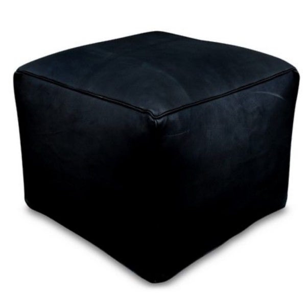 PREMIUM Handcrafted Moroccan Leather Pouf - Square Carousel 1
