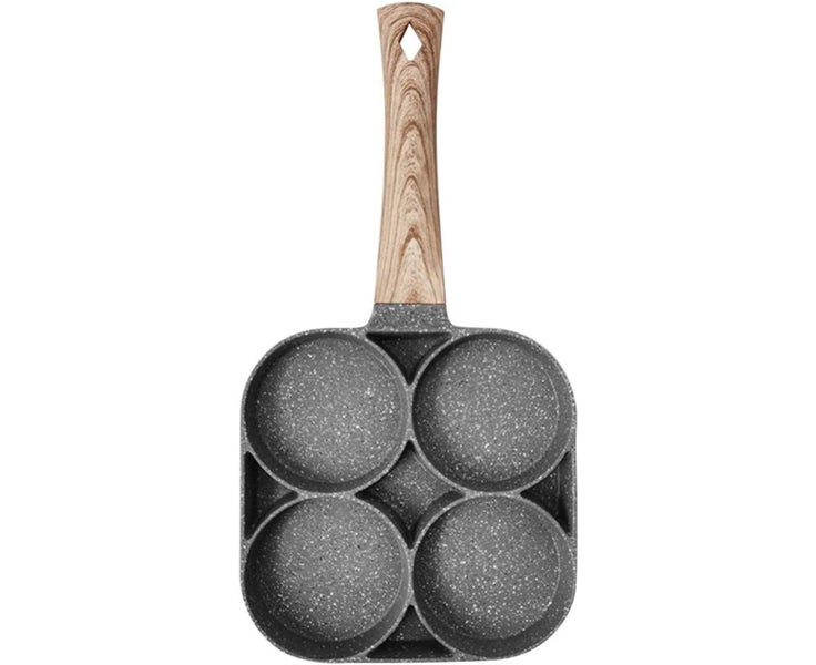 Non-Stick Fried Egg Pan,Kitchen Utensil Burger Frying Pan,4 Hole Multipurpose Carousel 1