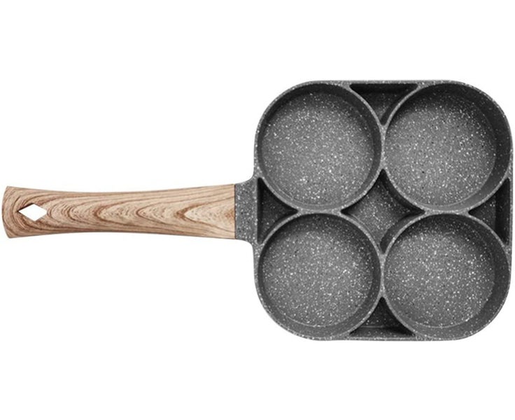 Non-Stick Fried Egg Pan,Kitchen Utensil Burger Frying Pan,4 Hole Multipurpose Carousel 2