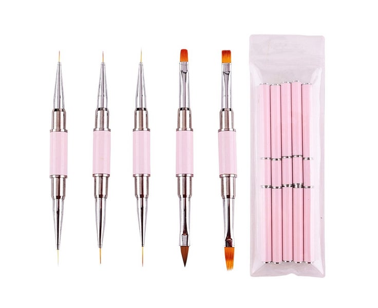 Nail Art Brushes Set, 5pcs Nail Art Design Brushes With Pen Cap Nail Ombre Br Carousel 1