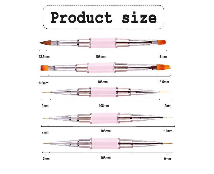 Nail Art Brushes Set, 5pcs Nail Art Design Brushes With Pen Cap Nail Ombre Br Carousel 2