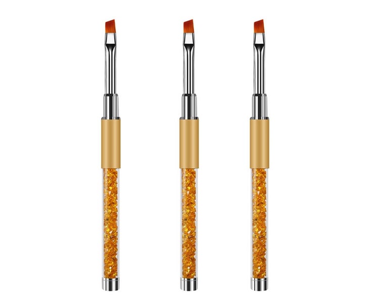 Nail Brush Set Rhinestone Handle Nail Art Tool for UV Gel Nail Extension Size Carousel 1