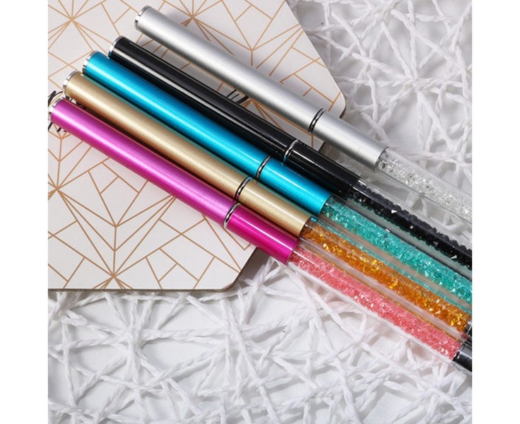 Nail Brush Set Rhinestone Handle Nail Art Tool for UV Gel Nail Extension Size Carousel 5