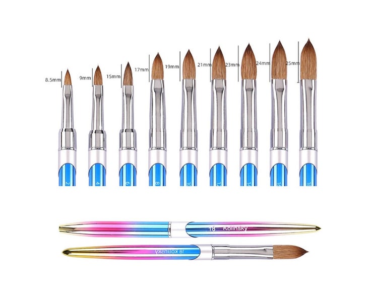 Nail Art Brush-Kolinsky Nail Brushes for Acrylic Application, Acrylic Powder Carousel 5