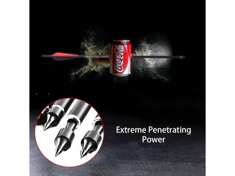 Archery 12Pcs 16" 17" 18" 20" 22" Carbon Crossbow Bolts Arrows With 4" Arrow Carousel 1