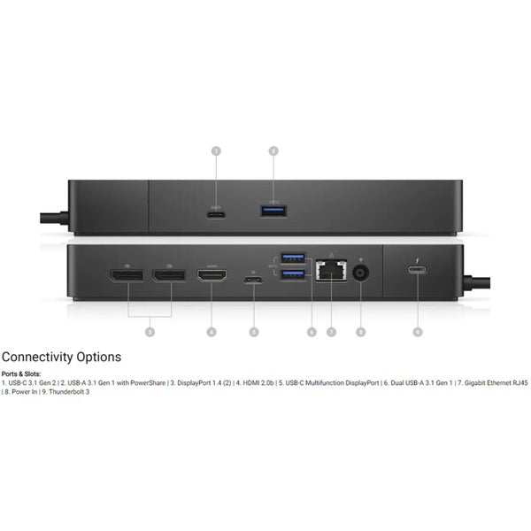 Dell WD19s 180W USB-C Triple FHD Docking Station 130W PD with PSU 3-Month Warr Carousel 2