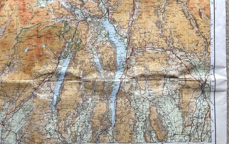 Vintage c. 1925 Ordnance Map of ‘The Lake District UK’ Carousel 7