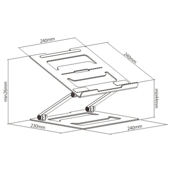 LUMI BT-FSAAS03-8S Foldable Stepless Adjustment Aluminium Riser For Most 11"-17" Carousel 6