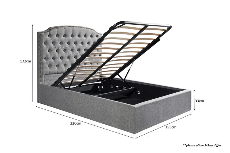 Super King Bed Gas Lift Storage Carousel 4