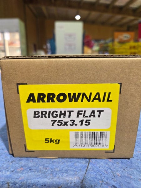 75 x 3.15 Bright Flat Head Nails 5kg- $1 Reserve Carousel 1