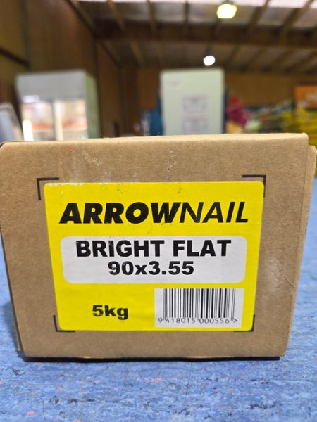 90 x 3.55 Bright Flat Head Nails 5kg- $1 Reserve Carousel 1