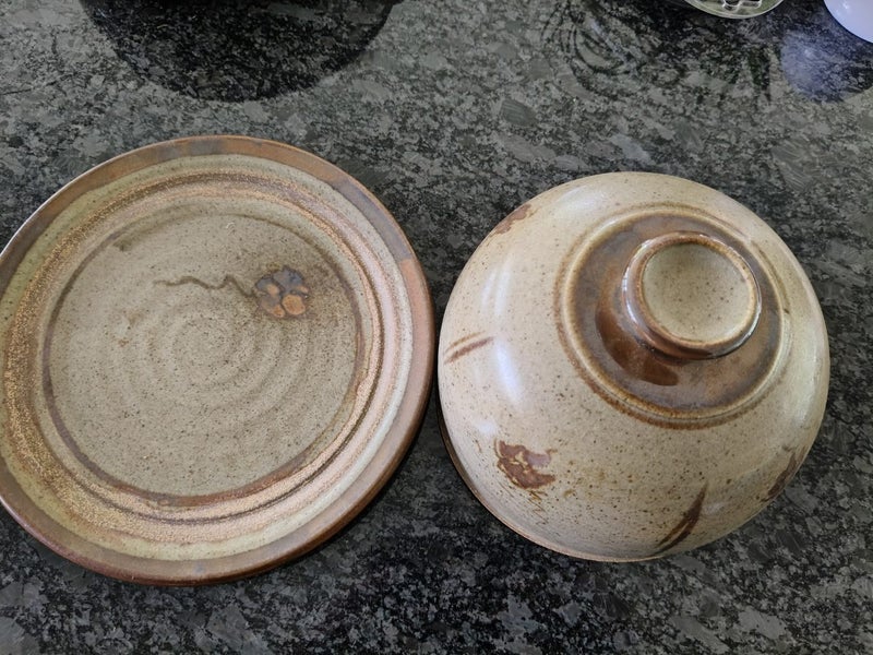 Set of Three Pottery dishes as per description and sizes below62865828857345111