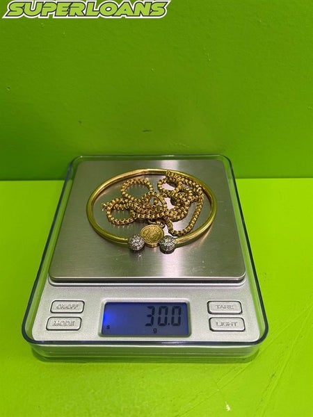 ** 22CT GOLD NECKLACE + 22CT GOLD BRACELET WITH DIAMONDS ** Carousel 1