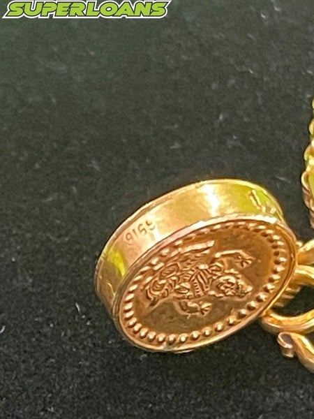 ** 22CT GOLD NECKLACE + 22CT GOLD BRACELET WITH DIAMONDS ** Carousel 11